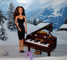 ♪♫  BARBIE  AM FLÜGEL batteriebetrieben mit Musik  ♪♫