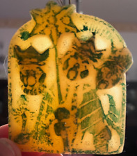 sehr altes 3D- Wachsbild: Die Heiligen 3 Könige, 8x7cm durchscheinend Weihnachte