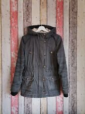 Winter Parka graublau mit Teddyfell & Kapuze in Gr. 36 von Pimkie