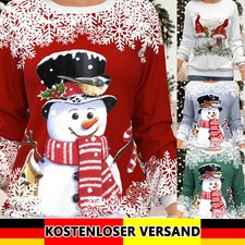 Damen Schneemann Langarm Shirt