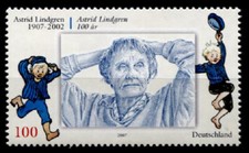 Schriftstellerin Astrid Lindgren. Michel aus Lönneberga . 1W. BRD 2007