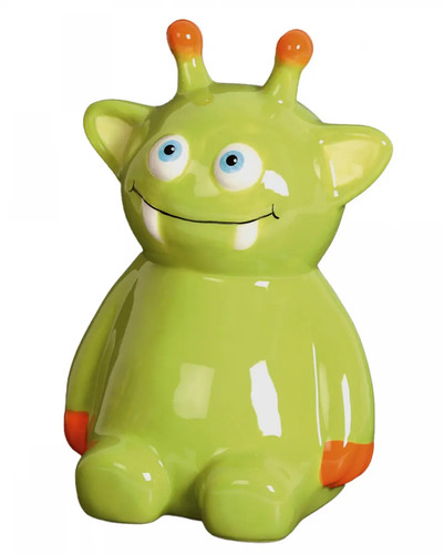 Grünes monster als keramik - als,