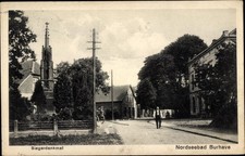 Ak Burhave Butjadingen Wesermarsch, Siegerdenkmal - 3870405