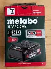 Metabo 18 Volt 2 Ah Akku 18V CAS Lithium-Ionen Neu
