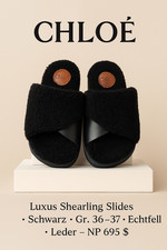 Chloé Luxus Shearling Slides