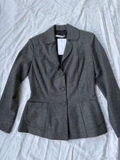 Gesine Moritz Flanell Jacke Silber Grau Gr.38, Neu Designer Modell