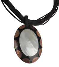  HALSKETTE/COLLIER AMULETT ANHÄNGER MAORI GOA KOPANG MUSCHEL HANDGEFERTIGT