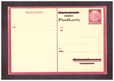 Postkarte Hindenburg  Landespost Belgien Überdruck ungebraucht