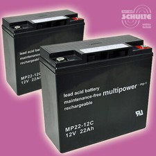 Akku-Satz f. Seniorenmobil E-Scooter Meyra Cityliner 406, 2 x 12V 22Ah Blei AGM