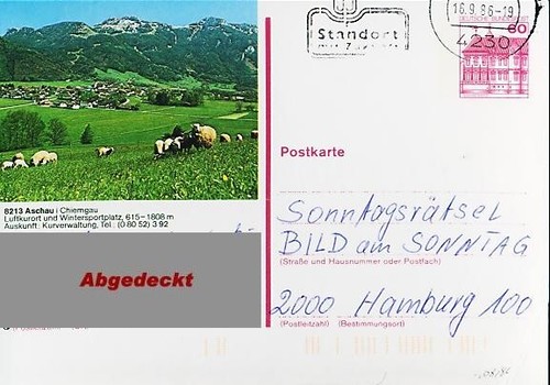 Bildpostkarte aschau - bildpostkarte,
