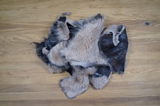 Lammfellreste Island-Schaffell gelockte Lammfellreste Reststücke, 500 g