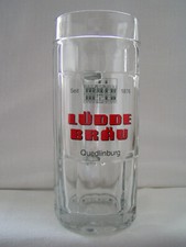 Brauerei-Henkelglas "Lüdde-Bräu Quedlinburg" - Füllstrich 0,4