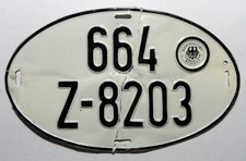 Altes Nummernschild Deutschland vom Zoll 1967-1977, 664 =München.