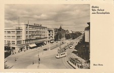 STETTIN Szczecin Paradeplatz mit Straßenbahn und UFA Palast sw Ak 1941