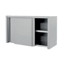 Edelstahl Wandhängeschrank Wandschrank WHS 2000x400x650 Schiebetüren Schrank