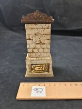 Ofen Kamin Feuerstelle Deko Metall Blech Puppenhaus Puppenstube antik alt