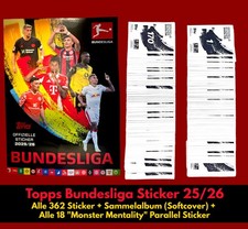 Topps Bundesliga STICKER 25/26 – Alle 362 Sticker+ Sammelalbum (Softcover)