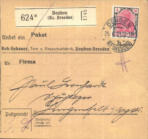 Paketkarte germania - (y3348),