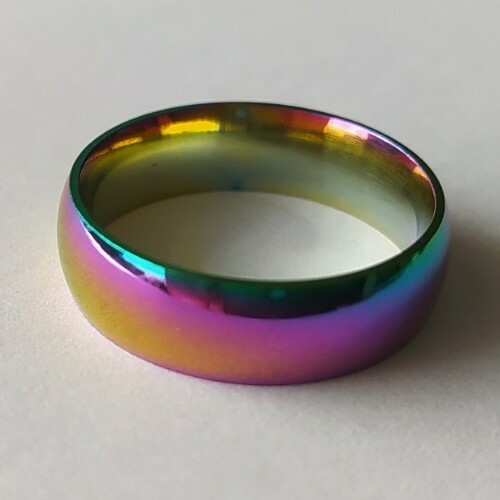 Regenbogen ring 6mm - 🌈,