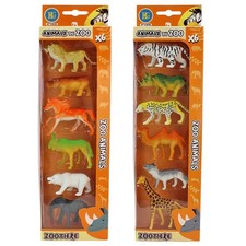 Spielzeug Zoo Tiere im 6er Set