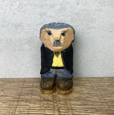 Holz Alter Mann Figur Handarbeit Vintage Volkskunst