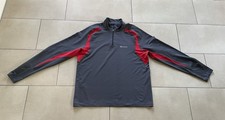 ODLO Langarm-Shirt Herren Mid Layer Half Zip , Gr. XL  grau rot