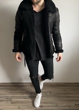 Boda Skins Warrior Gr. S M Shearling Schwarz Lederjacke Tigha 1000€