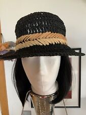 Mütze, Cap mit Haaren, Strohhut Esprit Hut Chemo Perücke Haarverlust neu