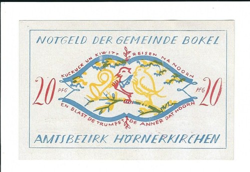 Notgeld bokel gemeinde - notgeld,