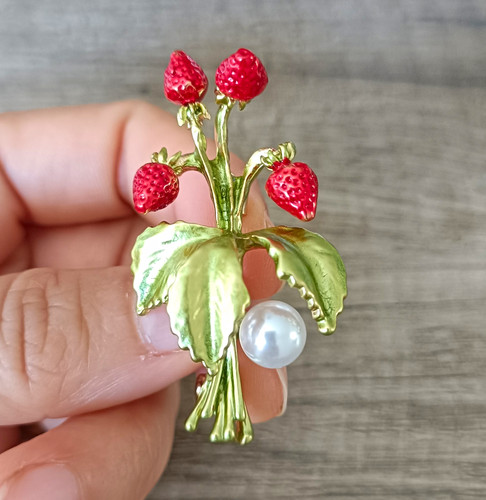 Blumen beeren brosche - blumen/beeren,