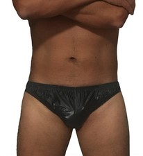 soft PVC Unterhose 20056 Slip schwarz Schutzhose Gummihose Herren Unterwäsche