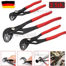 3Tlg Profi Wasserpumpenzange Set 175/240/300mm Cr-V Stahl Rohrzange Pumpe Zange