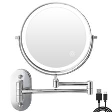Kosmetikspiegel LED Beleuchtung Schminkspiegel 360° Drehbar 1x/10X Vergrößerung~