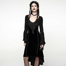 PUNK RAVE Gothic Kleid Schwarz