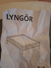 Ikea LYNGÖR Bezug für Bettkasten weiß, 160x200 cm 