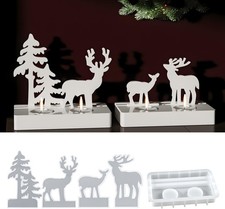 Silikonformen Gießformen Weihnachten, 5er Silikonform Weihnachten mit Elch