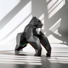 Gorilla Gorillas Schwarz Figur