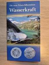 5 Euro Silbermünze Österreich 2003, Wasserkraft, Blister