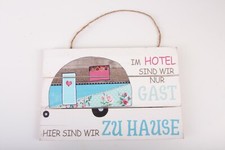 Schild Holz Camping Zuhause
