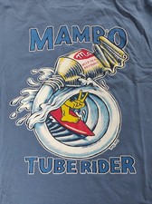 Vintage Mambo T-Shirt Tube Rider Mittelblau Größe XL 90er