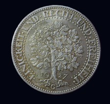 5 Reichsmark Eichbaum 1927 G -