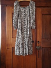 HIPPIEKLEID boho Folklore Midikleid, Gr.S/M Boho Blumen gesmokt