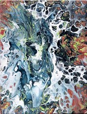 Pouring Art Acryl Bild Fluid