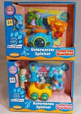 2x Fisher-Price Blues Clues Figuren-Spielset: Autorennen Set + Unterwasser Set