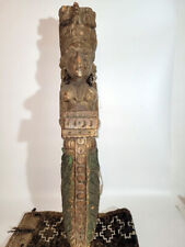 Tempelfigur Hausgott Galionsfigur Asien Holzskulptur geschnitzt bemalt 1950/70