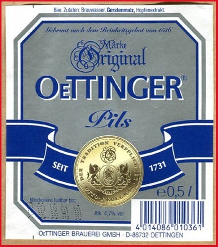 Oettinger bierflaschen - oettinger,