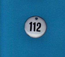 EMAILSCHILD Zahl 112 z.B. für Feuerwehr Rettungsdienst Schlüsselanhänger Deko