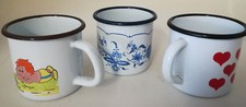 Blechtasse Emaille Becher Tasse 8 x 8 cm   /  DDR Produktion  -  UNBENUTZT*