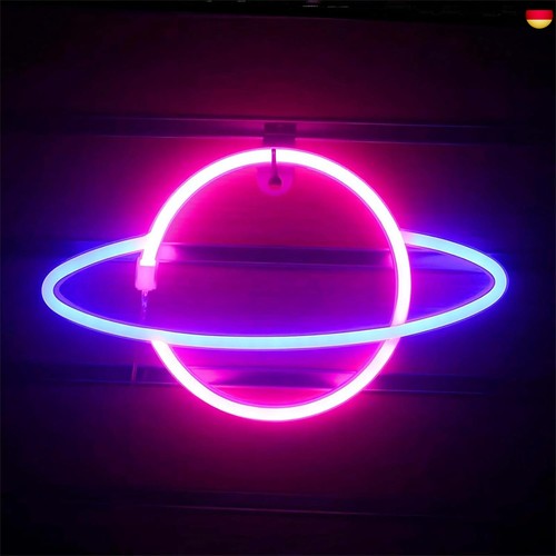 Planet neon sign pink - neon, sign,