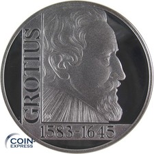 NIEDERLANDE 25 Ecu Gedenkmünze 1995 350. Todestag Hugo Grotius Silber Holland